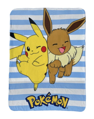 Pikachu & Eevee Kocyk Polar Plaid 100x140cm 