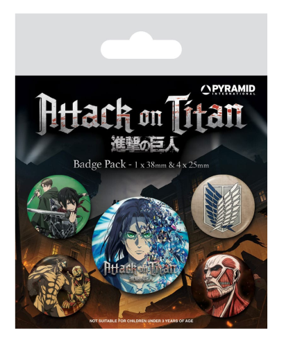 Zestaw przypinek - Attack On Titan 